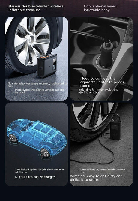 Car Wireless Double Cylinder Electric Inflator - Shopway