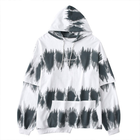 Tie-dye asymmetric hoodie Shopway.
