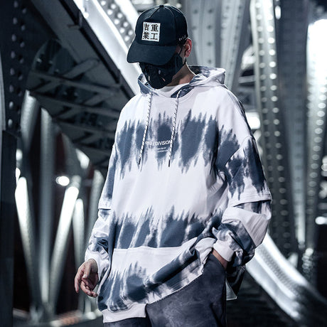 Tie-dye asymmetric hoodie Shopway.