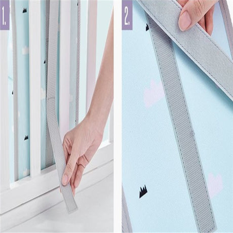 Shopway shelf bag storage bedside hanging bag in blue, ideal for newborns. Multifunctional diaper storage for easy crib attachment.