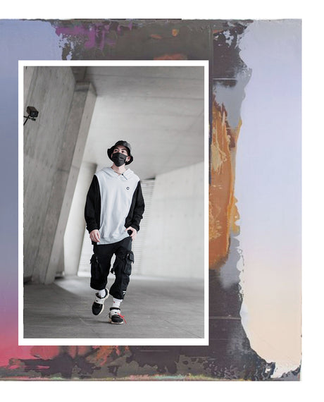 Paneled Hoodie Loose Pullover Fleece Sweatshirt Shopway.