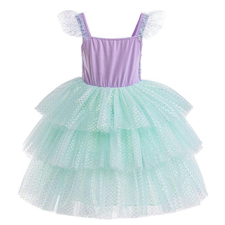Sling Layered Mermaid Princess Kid's Dress - Shopway