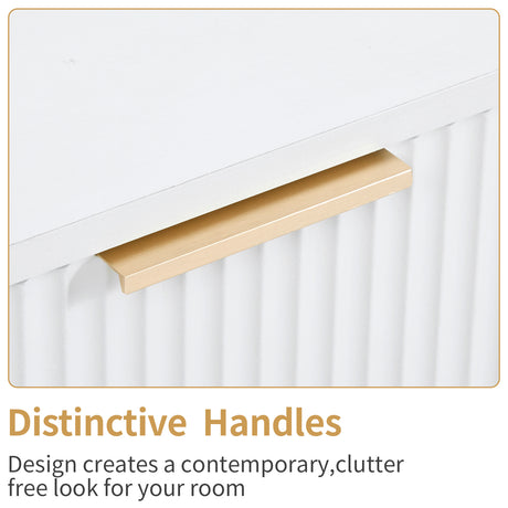 White P2 Density Board, Corrugated Surface, Five Layers And Six Drawers, Chest Of Drawers Shopway.