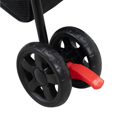 Foldable Pet Stroller, Small Dog Cat Stroller With Storage Basket For Small Puppies, Gray And Black Shopway.