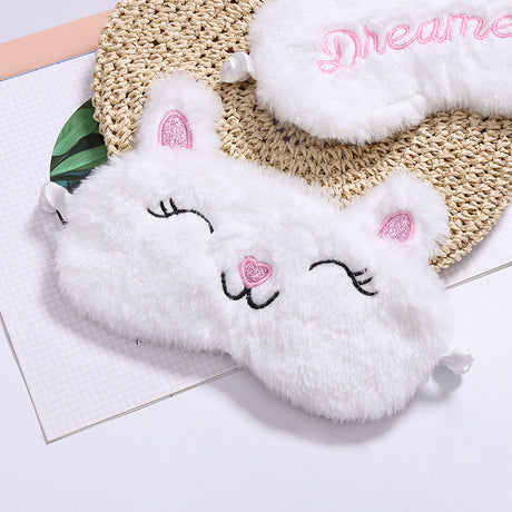Fashion Simple Blackout Sleeping Plush Eye Mask Shopway.