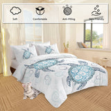 Turtle Bed Sets Ocean 3 Piece Turtle Themed Comforter Cover With 2 Pillowcases Shopway.