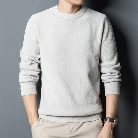 Thick Sweater Middle Aged Men's T-Shirt With Round Neck Shopway.