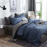 Three sets of textured stone quilt cover and pillowcase Shopway.