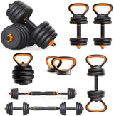 Dumbbells Kettlebells, Barbells Multifunctional Combination Six In One Shopway.