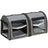 Portable Soft-sided Pet Cat Carrier With Divider, Two Compartments, Padded And Storage Bag, Grey Shopway.