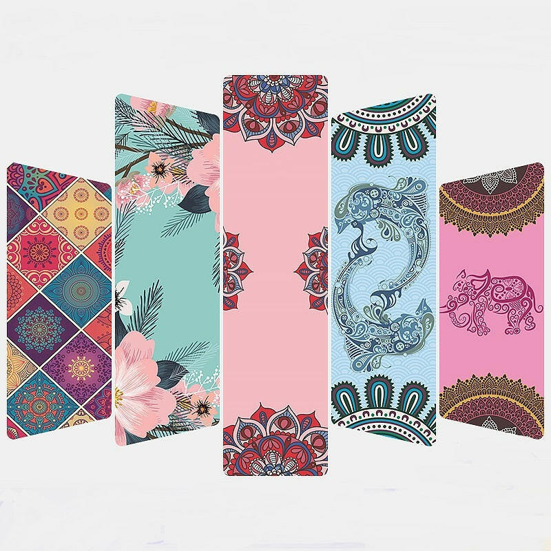 PU rubber suede yoga mat - Shopway