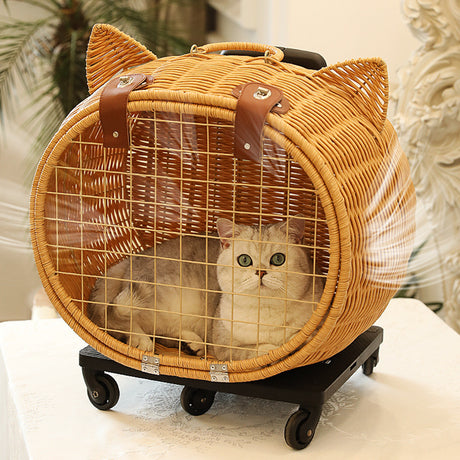 Portable PET Trolley Woven Luggage Shopway.