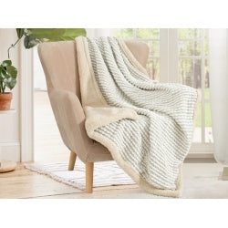 Lamb Wool Blanket Gray White Shopway.