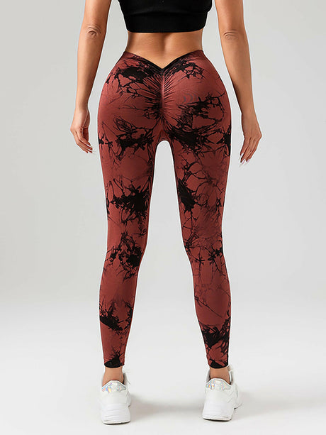 Tie Dye Slimming Yoga Leggings, Butt Lifting High Stretch Casual Fitness Yoga Pants, Women's Activewear - Shopway