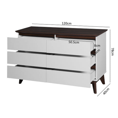 Particle Board Bedroom Living Room 6 Drawer Cabinet Shopway.