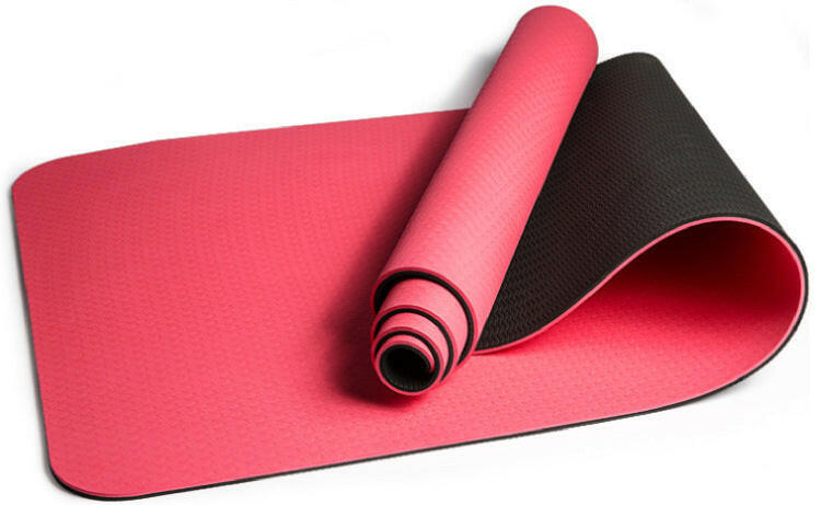 Lengthened Non-Slip Two-Color Yoga Mat Fitness Mat - Shopway