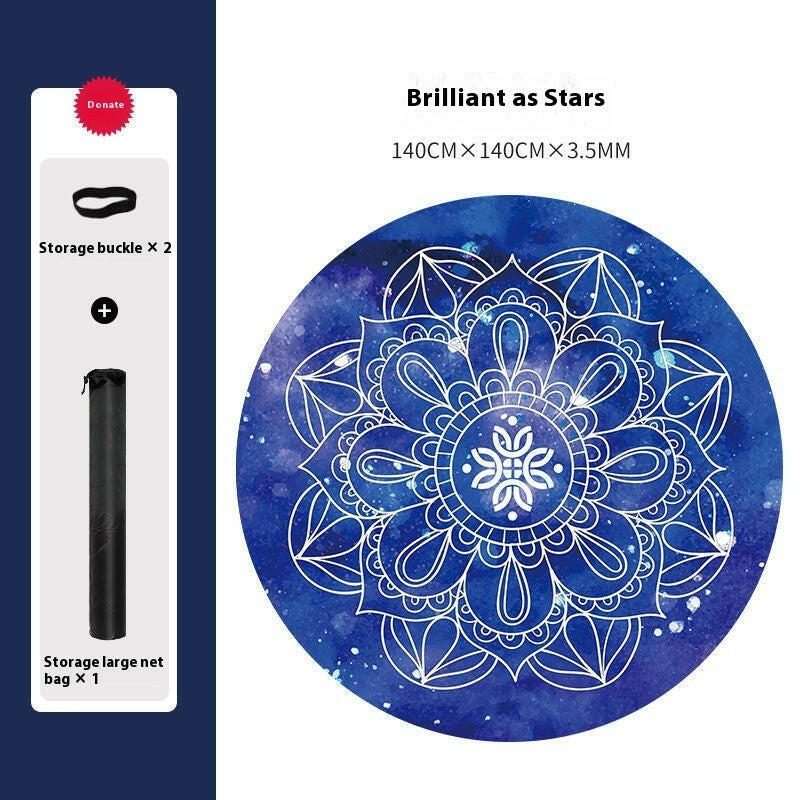 Natural Rubber Round Yoga Mat Professional - Shopway