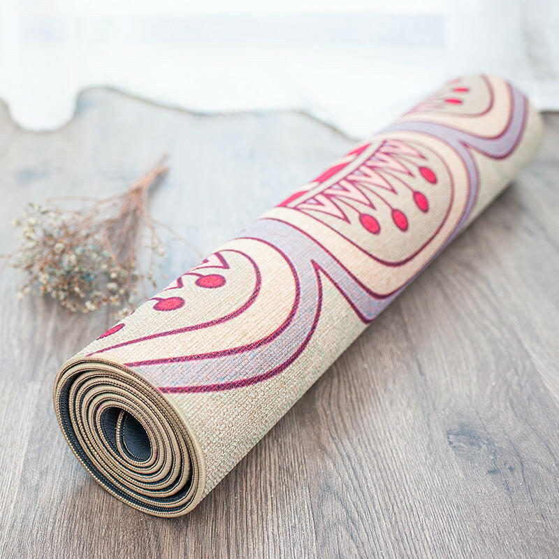Natural rubber linen yoga mat - Shopway