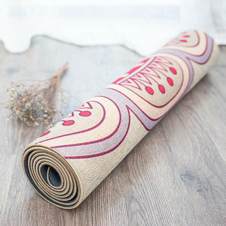 Natural rubber linen yoga mat - Shopway