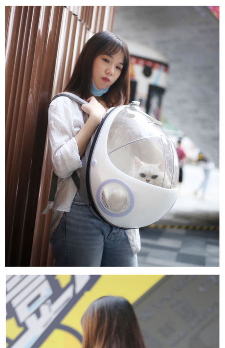 Breathable Egg Shell Capsule Cat Nest Portable Backpack Shopway.