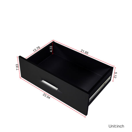 Black Particle Board With Triamcinol, Six Drawer Cabinet Shopway.