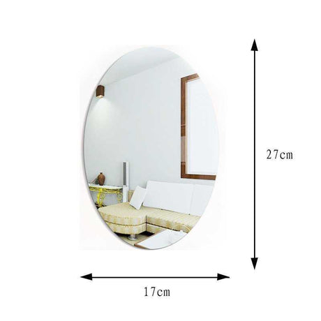 Self-adhesive Acrylic Oval Mirror Shopway.