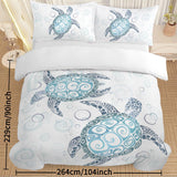Turtle Bed Sets Ocean 3 Piece Turtle Themed Comforter Cover With 2 Pillowcases Shopway.