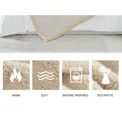 Lamb Wool Blanket Gray White Shopway.