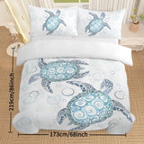 Turtle Bed Sets Ocean 3 Piece Turtle Themed Comforter Cover With 2 Pillowcases Shopway.