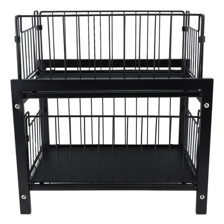 Under Sink Organizer Iron 2 Tier Pull Out Spice Rack Countertop Storage Shelf for Kitchen Bathroom Cabinet Shopway.