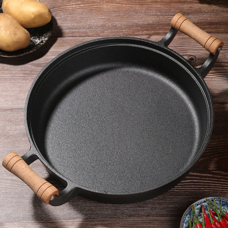 31cm Cast Iron Pot Thickened Binaural Pan Uncoated Shopway.