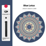 Natural Rubber Round Yoga Mat Professional - Shopway