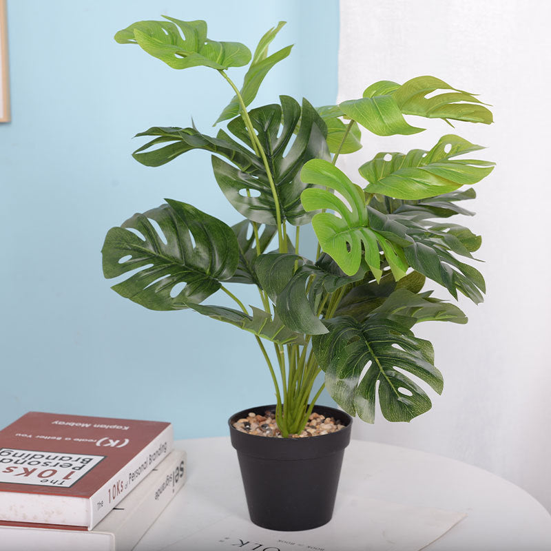 Artificial Flower Green Plant Monstera Plant Flower Indoor Shopway.