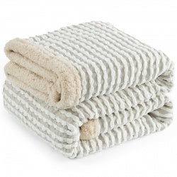 Lamb Wool Blanket Gray White Shopway.