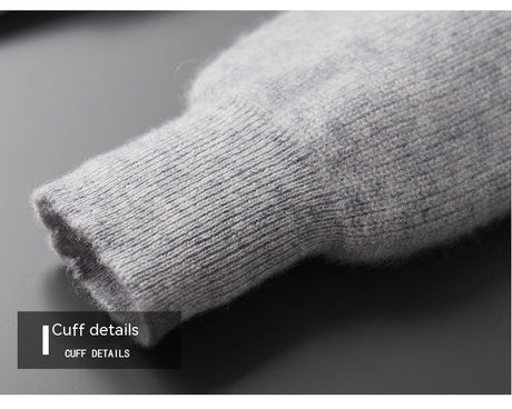 Fall Winter Men Woolen Sweater Young And Middle-aged Casual Hooded Zipper Cardigan Pure Wool Sportswear Shopway.