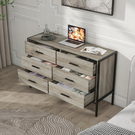 Wooden Dresser With 6 Drawers, Wooden Lockers Shopway.