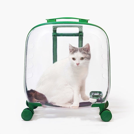 Cat Bag Portable Pet Trolley Bag Space Capsule Transparent Cat Luggage Shopway.