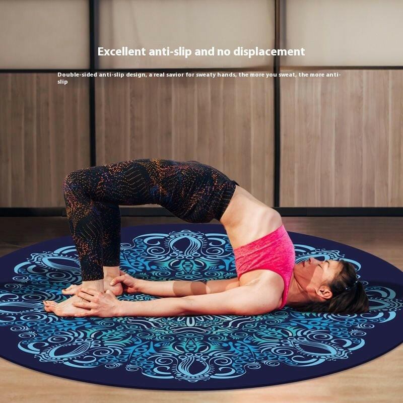 Natural Rubber Round Yoga Mat Professional - Shopway