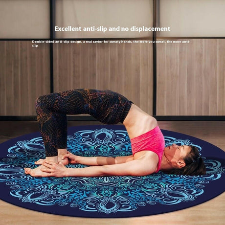 Natural Rubber Round Yoga Mat Professional - Shopway