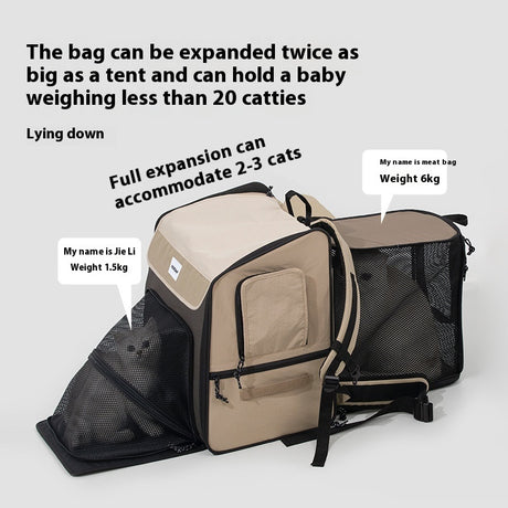 Pet Cat And Dog Tent Large Capacity Portable Breathable Backpack Cat Bag Shopway.