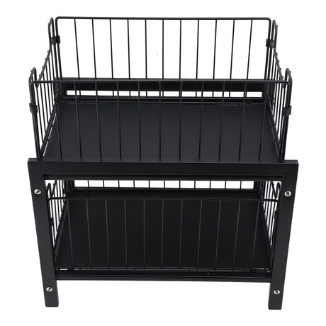 Under Sink Organizer Iron 2 Tier Pull Out Spice Rack Countertop Storage Shelf for Kitchen Bathroom Cabinet Shopway.