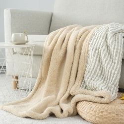 Lamb Wool Blanket Gray White Shopway.