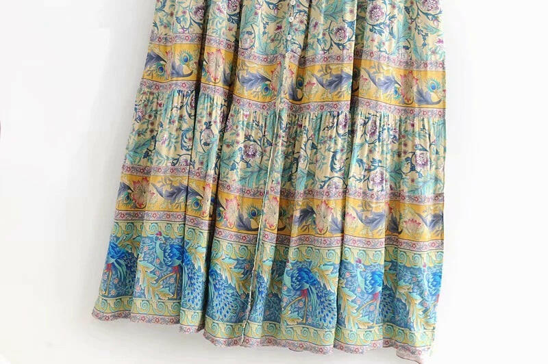 Women's Bohemian Printed Holiday Beach Dress Shopway.