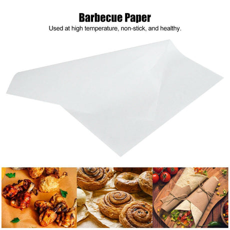 100Pcs Non-Stick Parchment Paper Baking Sheets Silicone Baking Mat Kitchen Accessories(White ) Shopway.