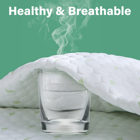 Waterproof Mattress Protector Bamboo Cotton Mattress Cover Fitted Cover T-F-Q-K Shopway.