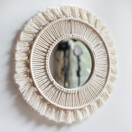 Rope Woven Tapestry Bedroom Wall Hanging Mirror Shopway.