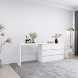Extended Desktop With 6 Drawers And White Dressing Table Shopway.