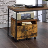 Weathered Oak And Black 1-Drawer File Cabinet Shopway.