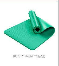 Nbr Yoga Mat Fitness Mat 10mm Thickened Widened For Beginners - Shopway