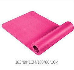 Nbr Yoga Mat Fitness Mat 10mm Thickened Widened For Beginners - Shopway